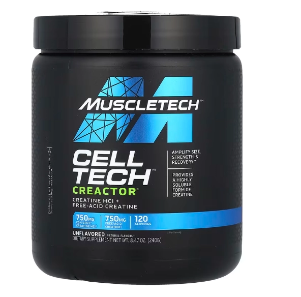 Creatina Cell-Tech Creactor, Sem Sabor, 240g, MuscleTech