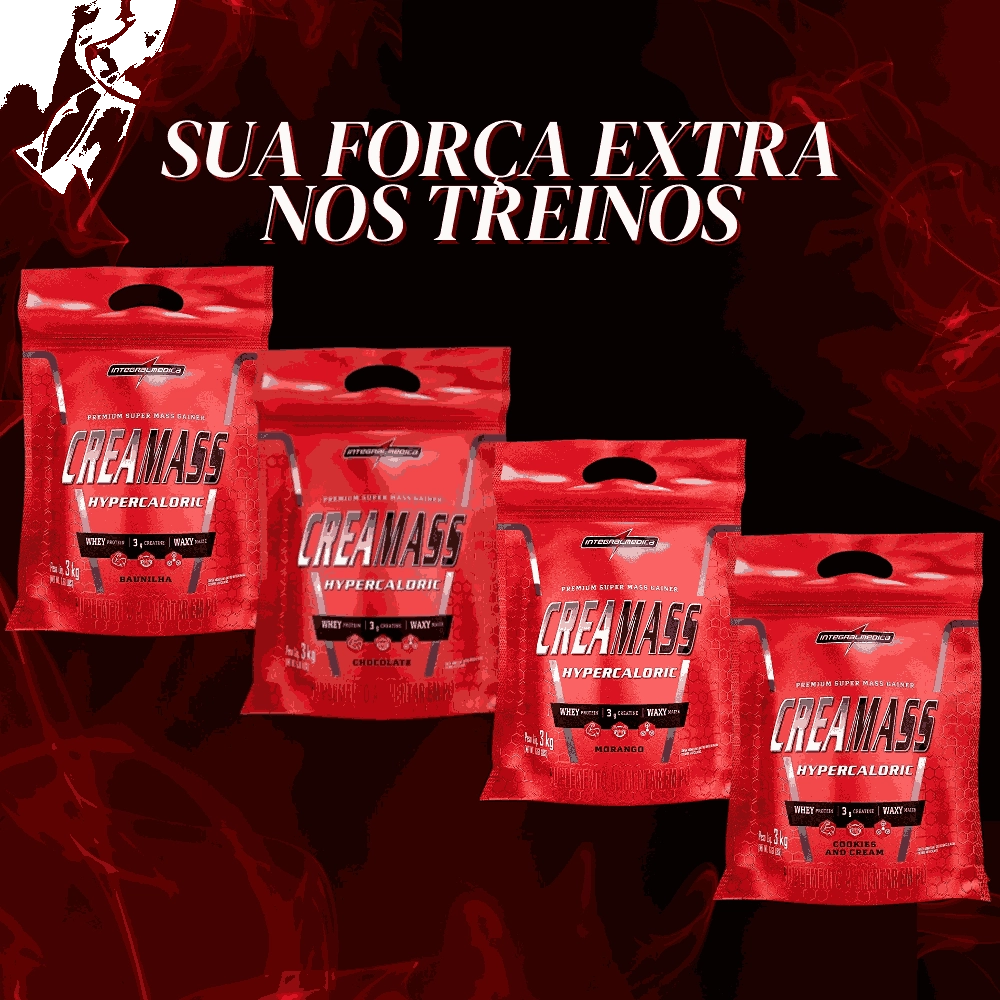 Hipercalórico Creamass, Para Ganho de Massa, 3kg Sabores, Integral Médica