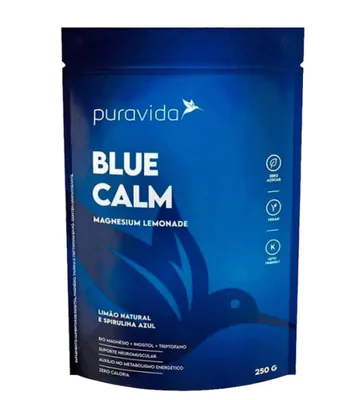 Blue Calm, com Magnésio, Inositol, Triptofano e Taurina, 250g, Puravida