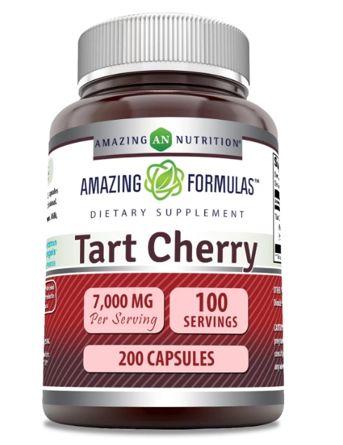 Tart Cherry Extract,  Cereja Ácida 7000mg, 200 Cápsulas, Amazing Formulas