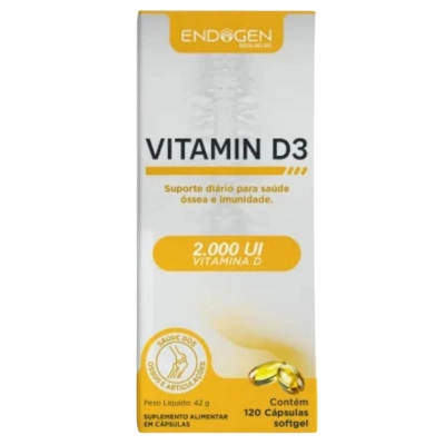 Vitamina D3, 2000ui, 120 Softgel, Endogen