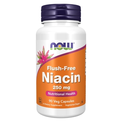  Niacina Flush Free, 250mg, 90 Cápsulas, Now