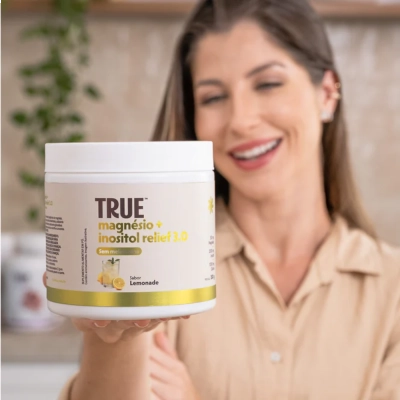 Magnésio + Inositol Relief 3.0 Sem Melatonina, Sabor Lemonade, 350g, True Source