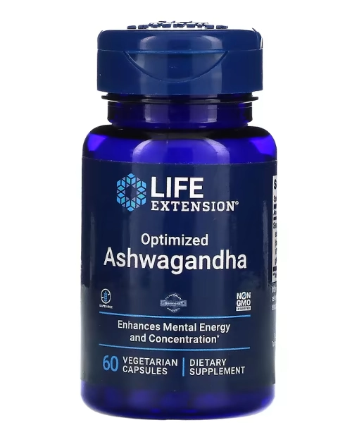 Ashwagandha, 125mg, 60 cápsulas, Life Extension