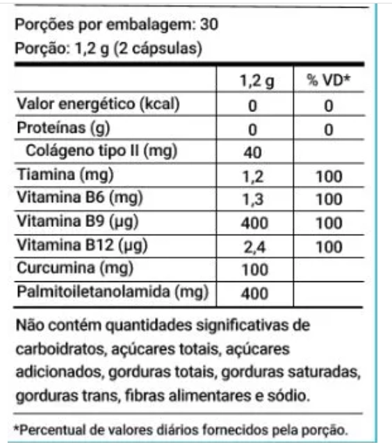 Curcuflan PEA II, Curcumina, Colágeno tipo II e Vitaminas, 60 Cápsulas, Endogen