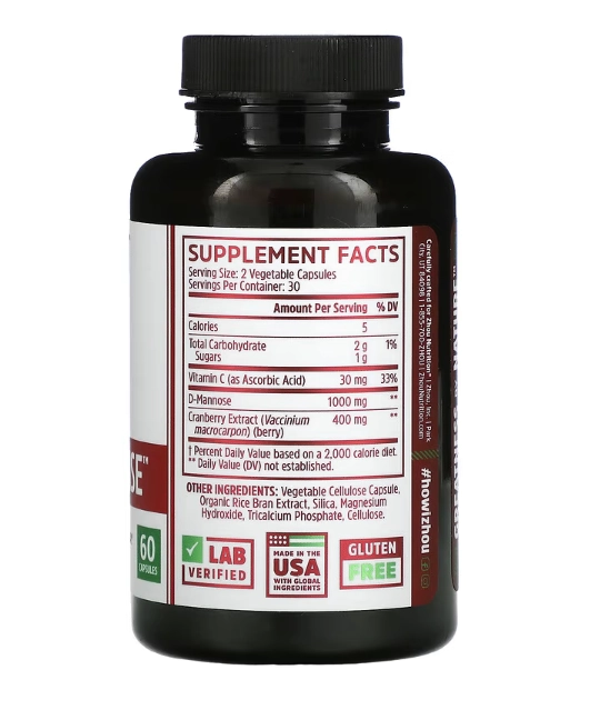Cran-Defense (Fórmula do trato urinário), 60 Capsules, Zhou Nutrition