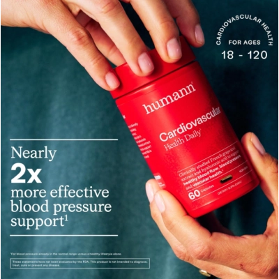 Cardiovascular Health Daily 4-in-1, Saúde Vascular e Pressão Arterial, 60 Cápsulas, HumanN