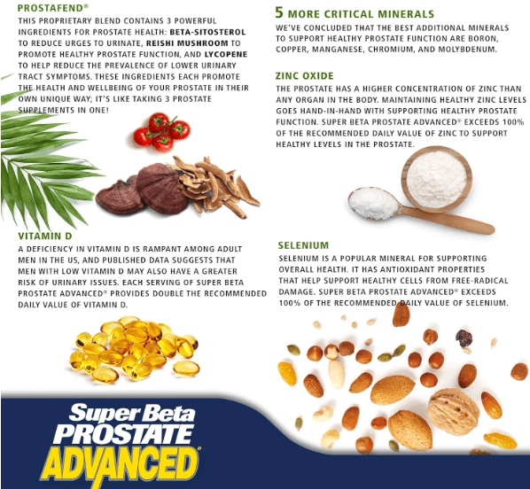 Super Beta Prostate Advanced, Suplemento de Próstata  Com Beta Sitosterol, 120 cápsulas