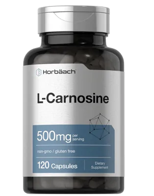 L-Carnosine 500mg, 120 Cápsulas, Horbaach