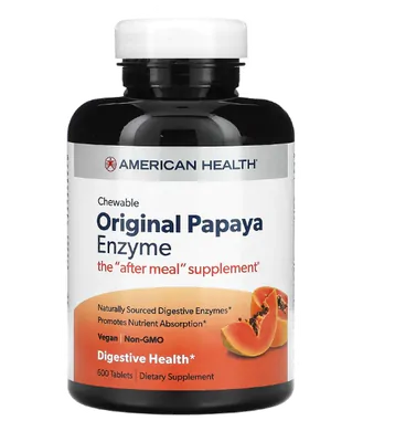 Enzima de Mamão, 45mg, 600 Tablets, American Health