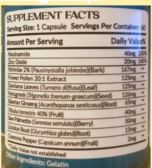 Sex Fuel For Men, 60 Capsulas, Earth's Creation