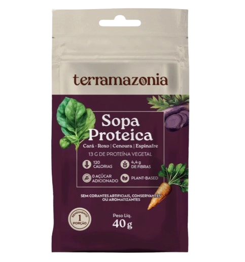 Sopa Proteica Cará-roxo, 40g, Terramazonia