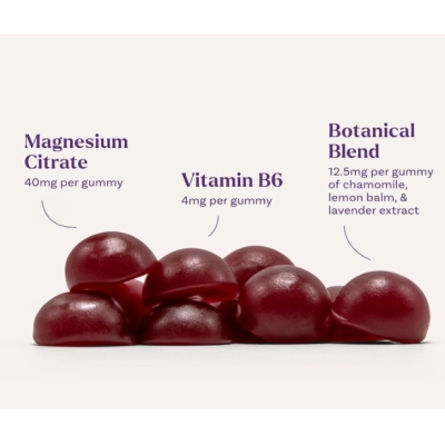 Kids Soothing Night, com Citrato de Magnésio e Vitamina B6, 30 Gomas Sabor Framboesa, Natrol