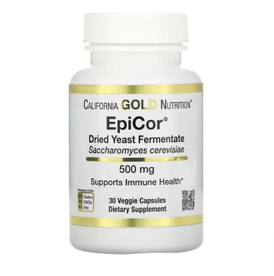 EpiCor, Fermentado de Levedura Seca, 500 mg, 30 Cápsulas, California Gold