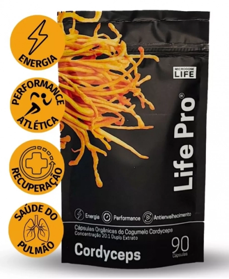 Extrato Cordyceps Militaris,Auxilio a Energia, Vitalidade e Libido, 90 Cápsulas, Microdose Life
