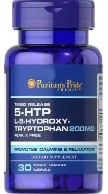 5-HTP, 200mg, 30 comprimidos, Puritan's Pride