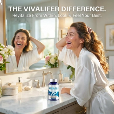 GHK-Cu Copper Peptide, 120mcg, 120 Cápsulas, VivaLifer