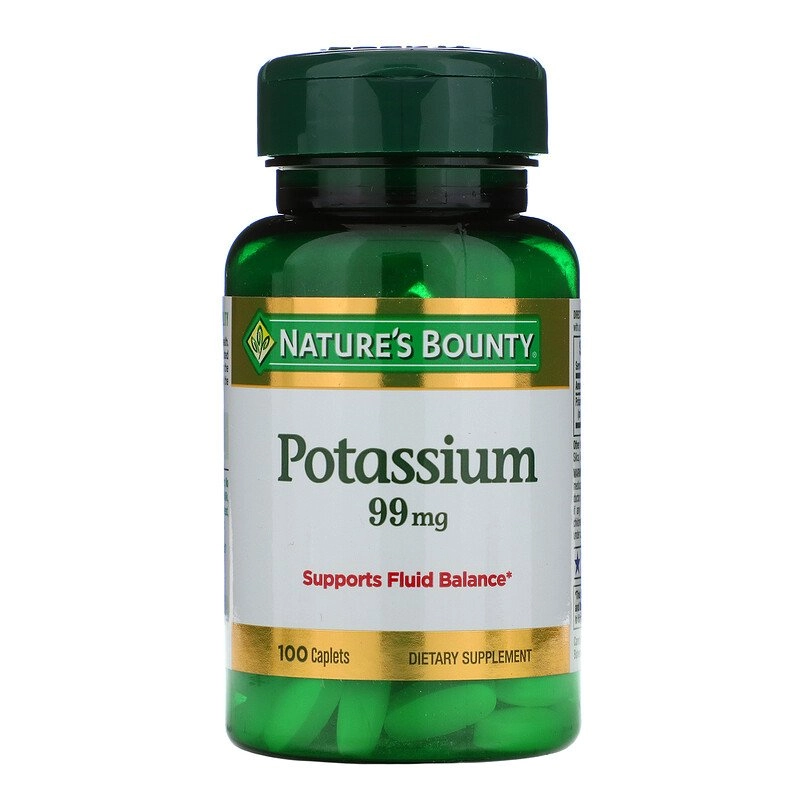 Potássio (Potassium)  99 mg, 100 Cápsulas, Natures Bounty