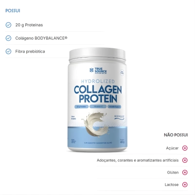 Collagen Protein, Sabor Neutro, 450g, True Source