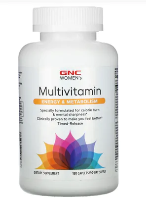 Multivitamínico Ultra Mega Energy & Metabolism, 180 Cápsulas, GNC