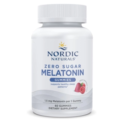 Melatonin Zero Sugar Gummies 1,5mg, Sono, Relaxamento e Bem-Estar, 60 Gummies, Nordic Naturals