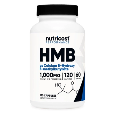 HMB (Beta-Hidroxi Beta-Metilbutirato) 1000 mg, 120 Cápsulas - Nutricost 