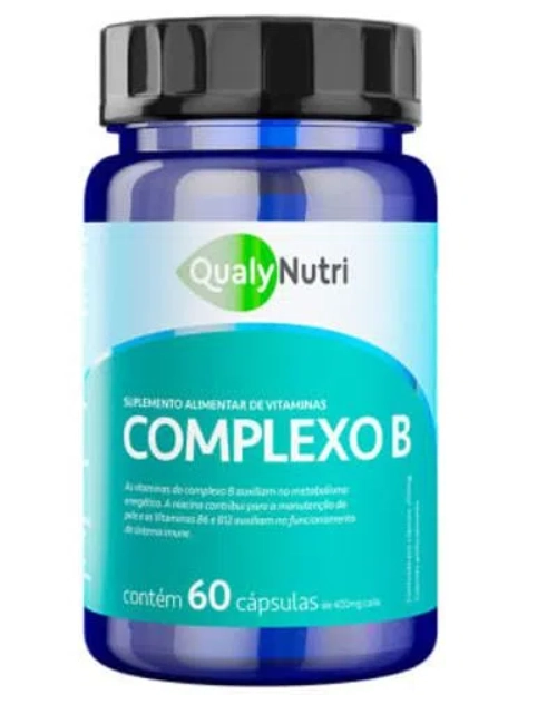 Complexo B, 250mg, 60 Cápsulas, QualyNutri