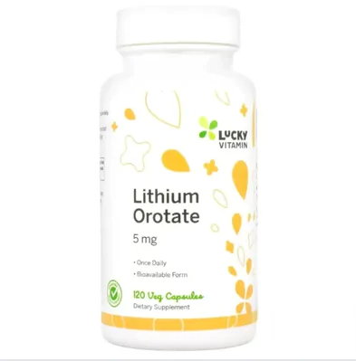Lithium Orotate, 5mg, 120 Cápsulas, Lucky Vitamin