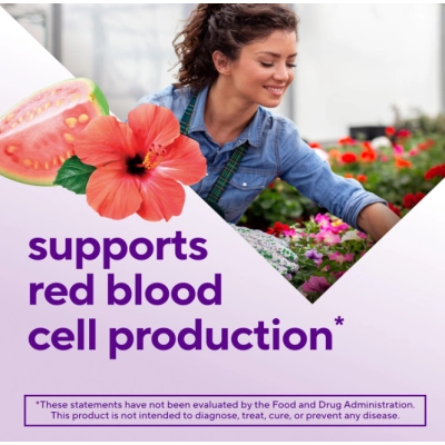 Ferro 8mg, 60 Gomas sabor Goiaba e Hibisco, Vitafusion