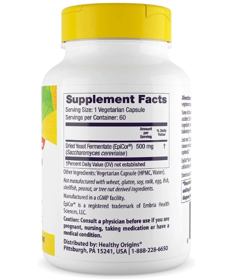 EpiCor, Proteção Imunológica 500mg, 60 Cápsulas, Healthy Origins