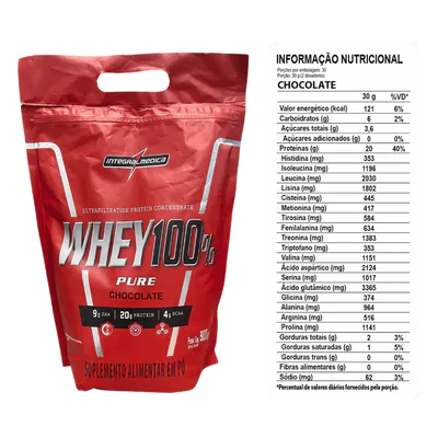 Suplemento Whey Protein 100% Pure Concentrado 900g Sabores - Integralmédica