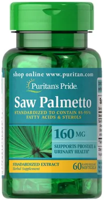 Saw Palmetto, 160mg, 60 Cápsulas em Gel, Puritan's Pride