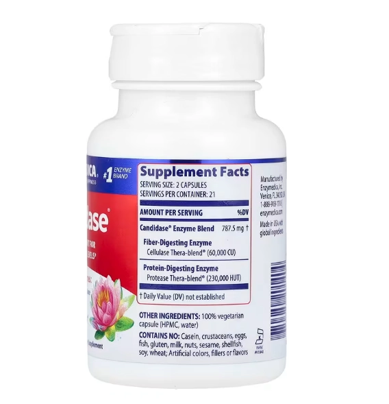 Candidase, 42 Cápsulas, Enzymedica