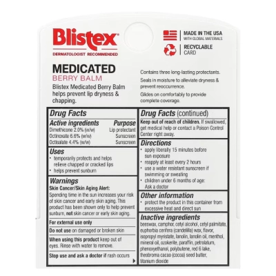 Protetor Labial, Protetor Solar Medicinal, Sabores, 4,25g, Blistex