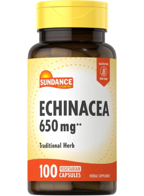 Echinacea 650mg, 100 Cápsulas, Sundance
