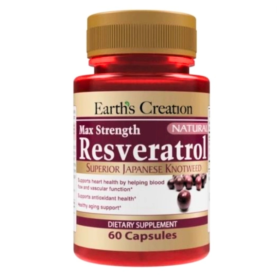 Resveratrol, 100mg, 60 Cápsulas, Earth's Creation