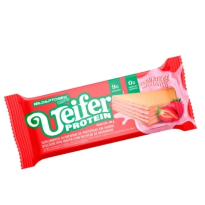 Ueifer Protein, Sabor Morango, 3 Unidades 40g Cada, Adaptogen