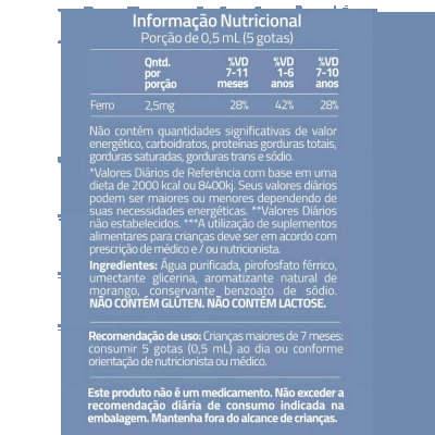 Iron Plus Infantil, Ferro Líquido em Gotas 30ml, True Source