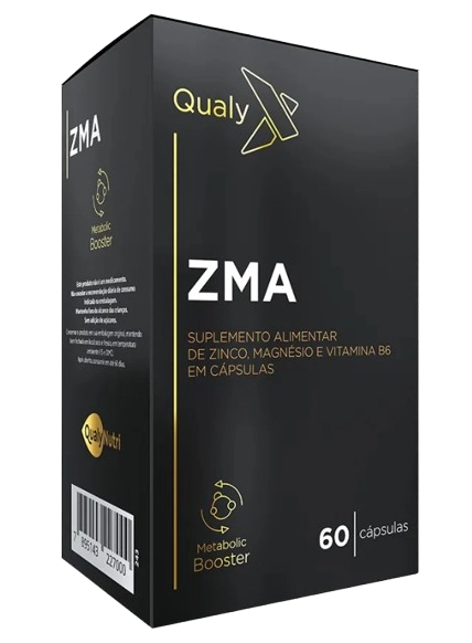 ZMA, 1450mg, 60 Cápsulas, QualyNutri