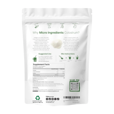 Colostro Bovino em Pó Instantâneo, 227g, Micro Ingredients