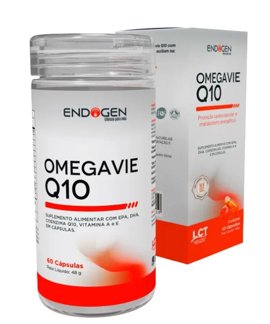 Omegavie Q10, Saúde Cardiovascular e Cerebral, 60 Cápsulas, Endogen