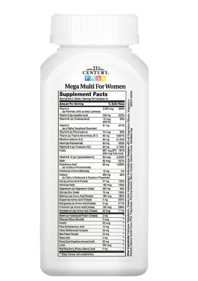 Mega Multi para Mulheres, 90 Comprimidos, 21st Century