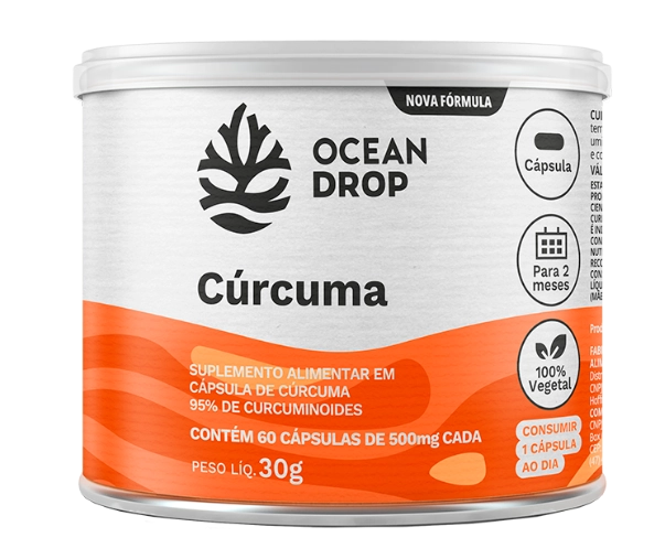 Curcuma 500mg, 60 Cápsulas, Ocean Drop