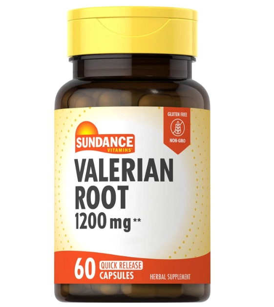Valerian Root 1200mg, 60 cápsulas, Sundance