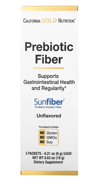 Fibra Prebiótica, 3 Pacotes, 6g Cada, California Gold Nutrition