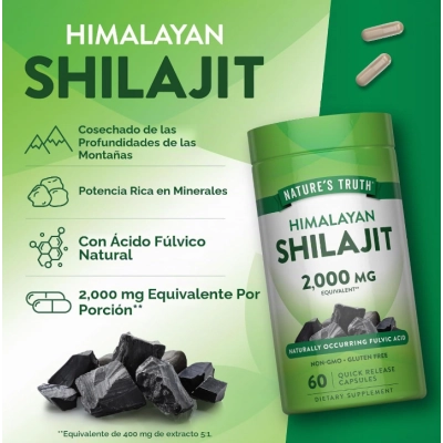 Himalayan Shilajit 2000mg, 60 Cápsulas, Nature's Truth