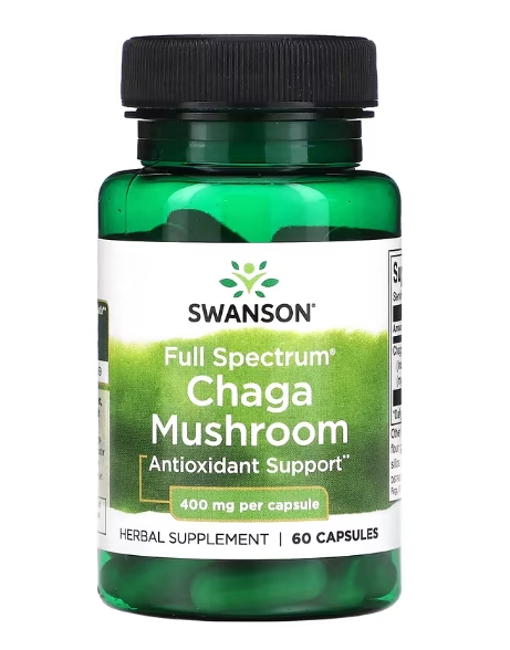 Chaga Mushroom, 400mg, 60 Cápsulas, Swanson