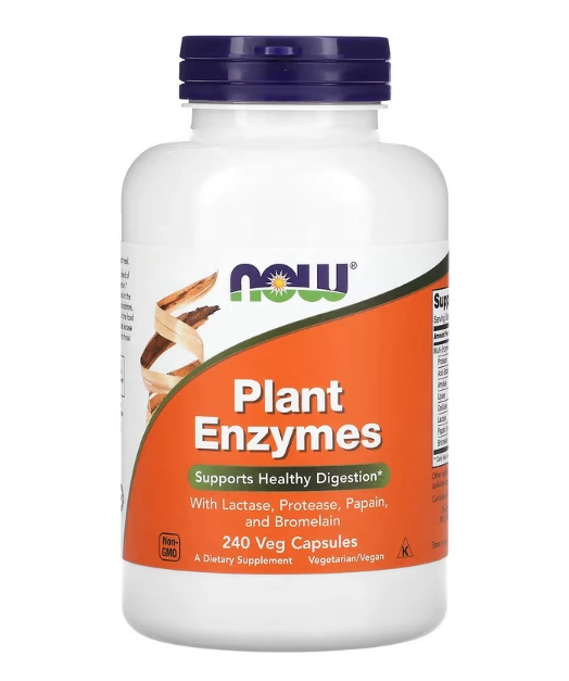 Plant Enzimas Vegetais, 240 Cápsulas, Now