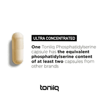 Fosfatidilserina (Phosphatidylserine), 400mg, 90 Cápsulas, Toniiq