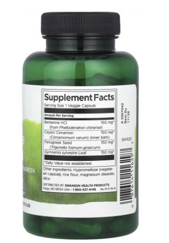 Berberine Complex, 90 Capsulas, Swanson
